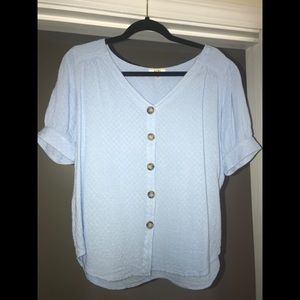 Medium Baby Blue Short Sleeve Top by Kori